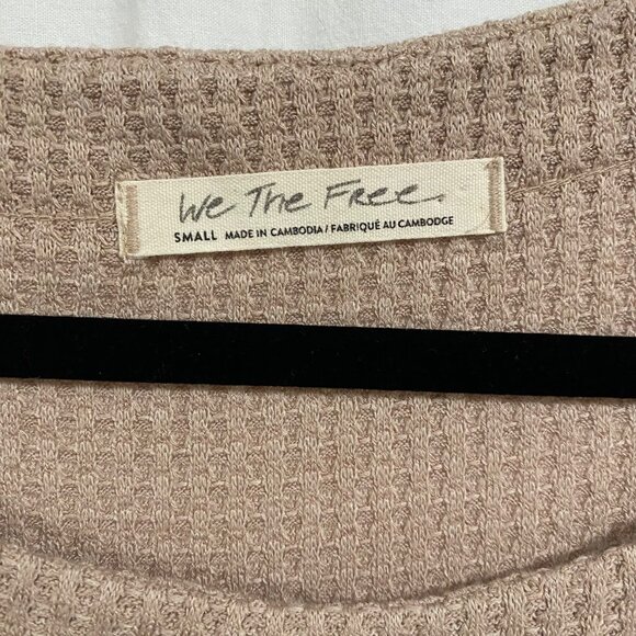 Free People We the Free North Shore Oversized Thermal Top in Sand‎ Size S - Picture 2 of 6